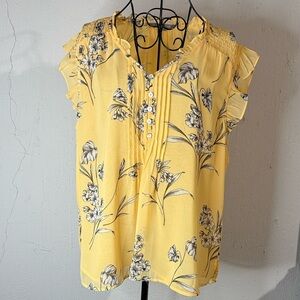 Daniel Rainn Women’s Floral Yellow Top